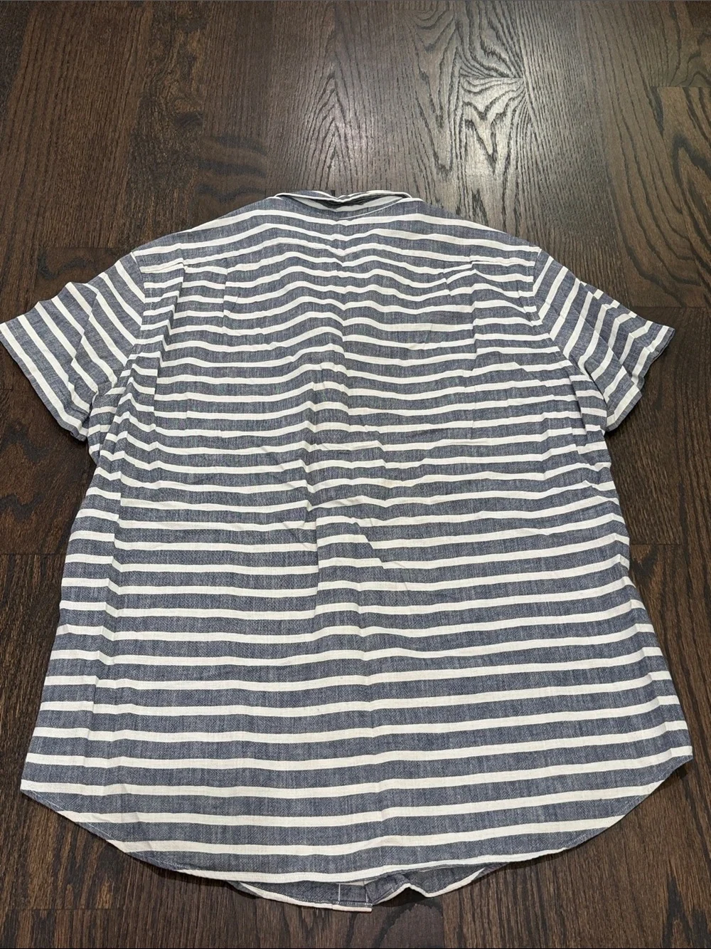 J crew stripped linen short sleeve